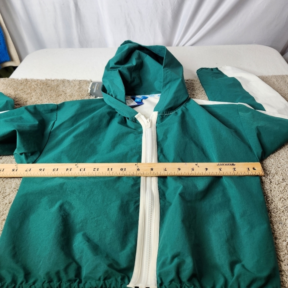 Prince Green Jacket Windbreaker Zip Hooded Cropped Logo - Picture 10 of 13